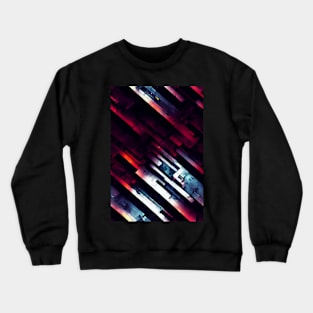 cyber future style pattern art 14 regular grid Crewneck Sweatshirt